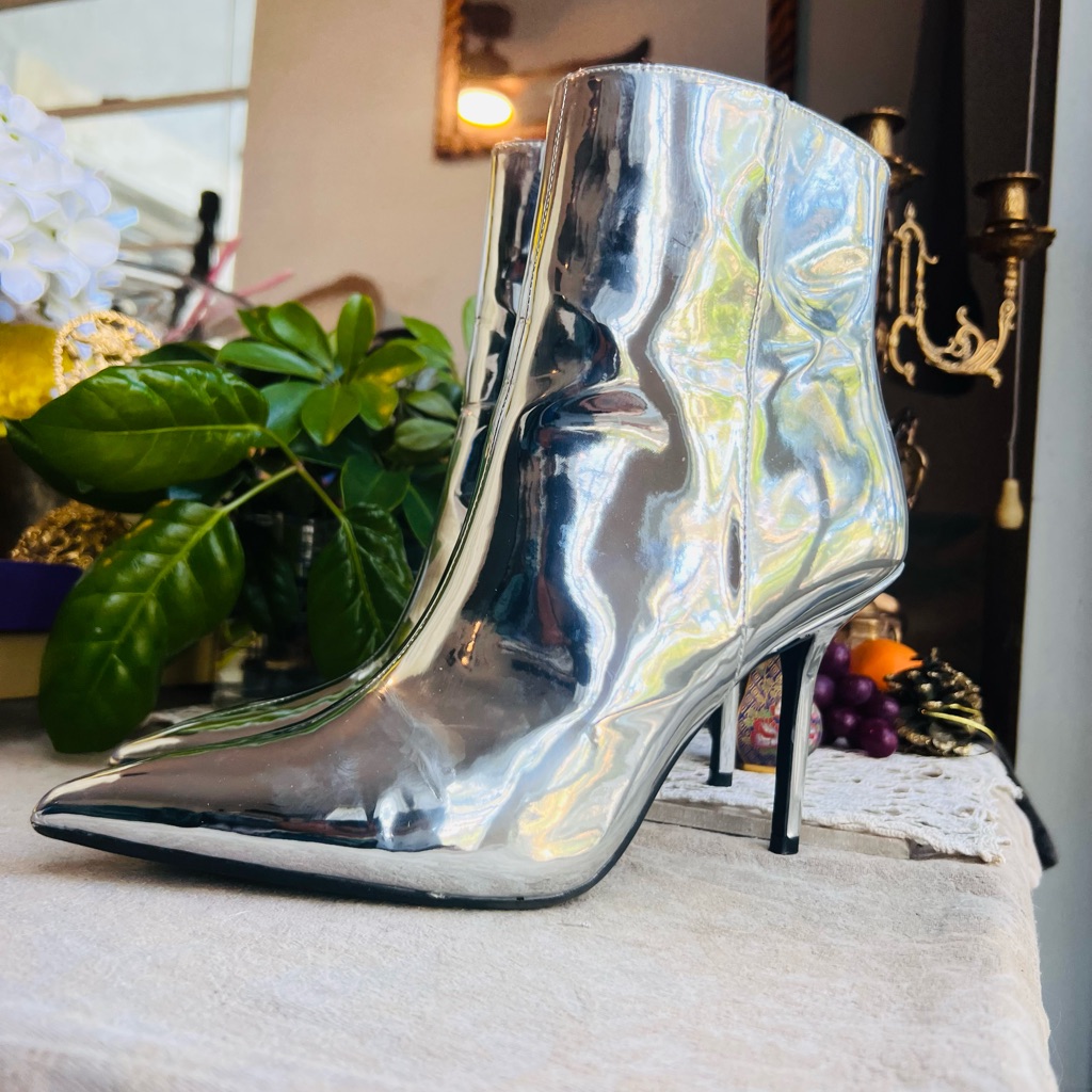Inc International Concepts Metallic Heeled Boots Brand New